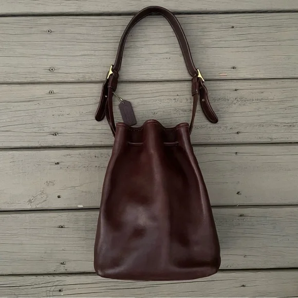 希少✨COACH One Shoulder Bag Leather Brown Coach | Bags | Coach 965 Vintage Brown Leather Bucket Bag